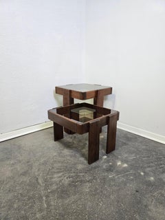 70er-Jahre-Nesting-Tische mit Rauchglas