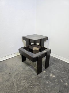 70er-Jahre-Nesting-Tische mit Rauchglas