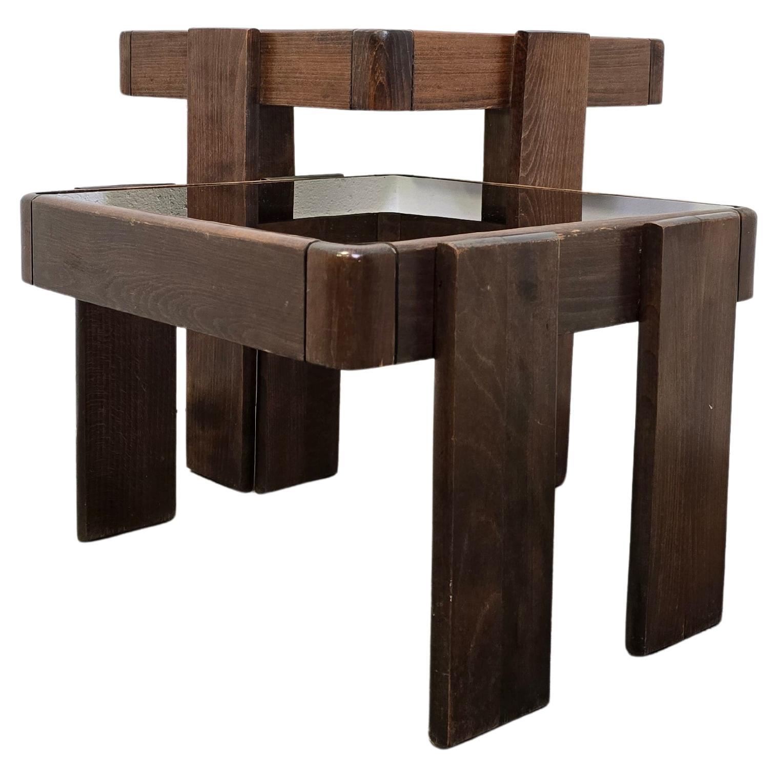 70s Nesting Tables with Smoked Glass