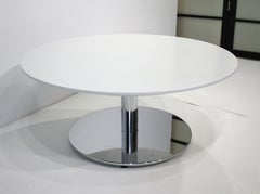 70's Nicos Zographos Styled Chrome / Wood Coffee Table