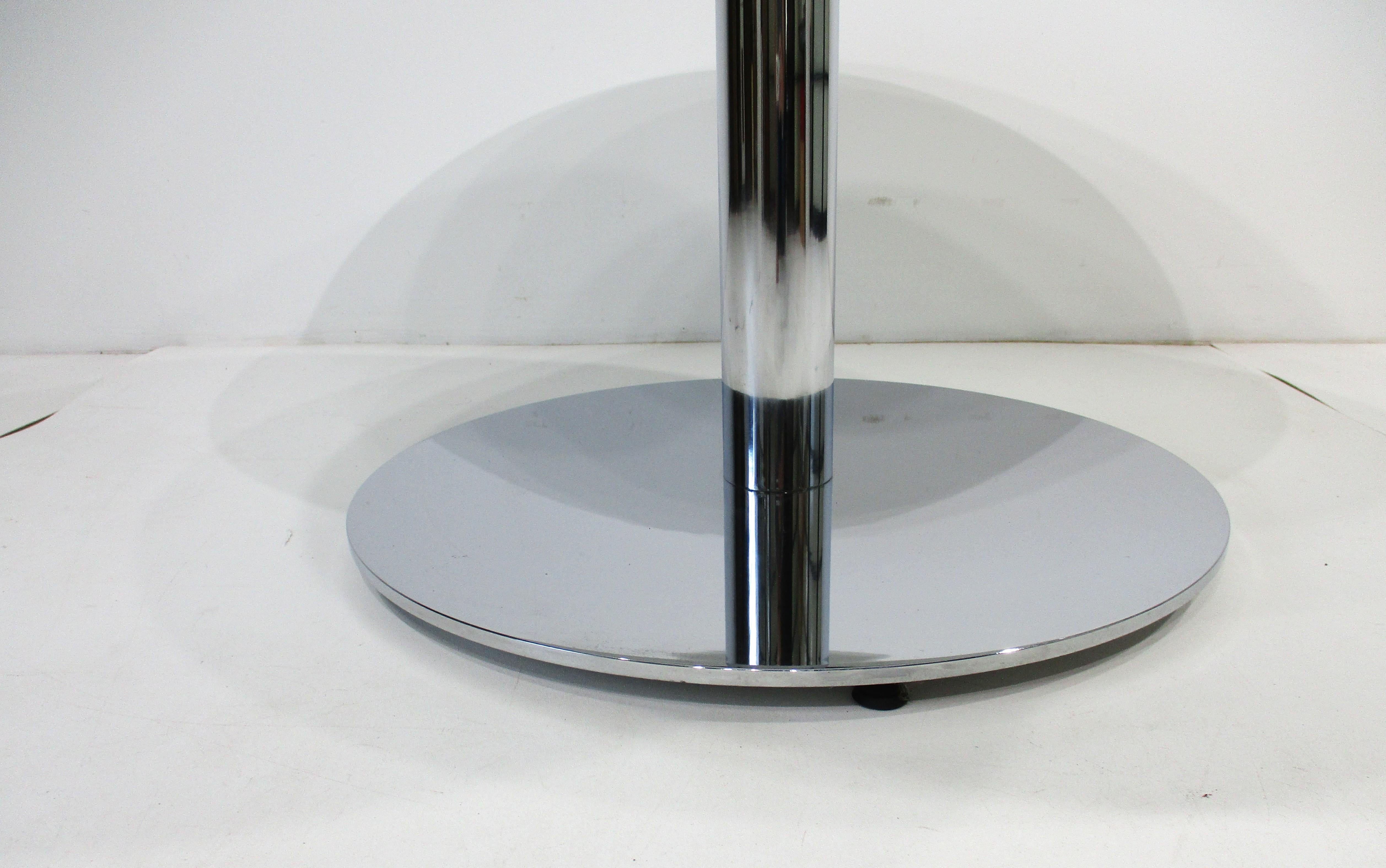 70's Nicos Zographos Styled Chrome / Wood Coffee Table For Sale 1