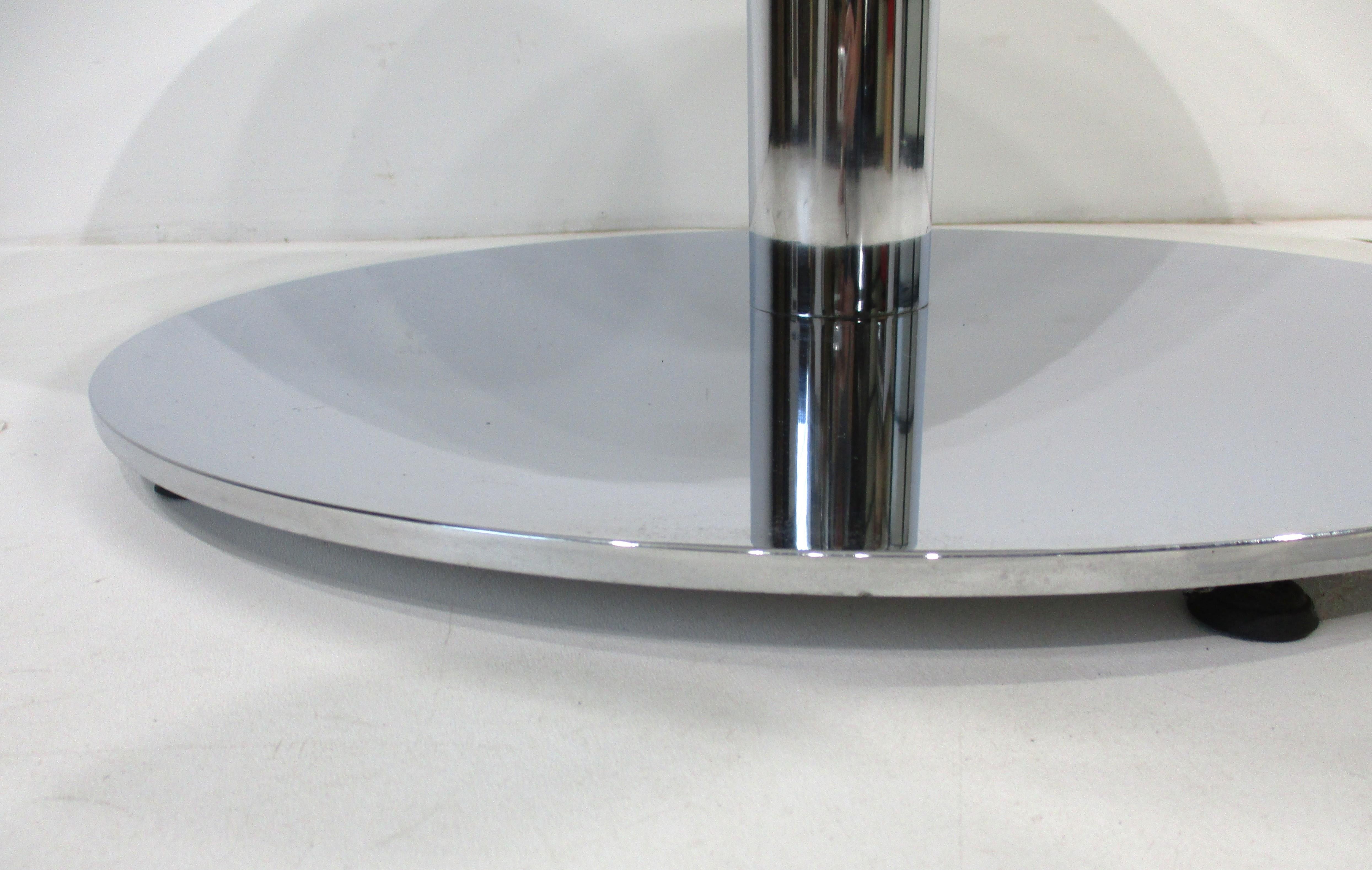 70's Nicos Zographos Styled Chrome / Wood Coffee Table For Sale 2