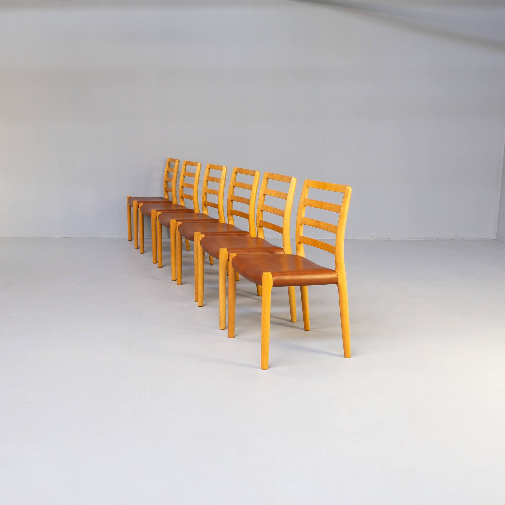 Mid-Century Modern 1970s Niels Otto Møller ‘Model 85’ Dining Chair for Jl Møllers Møbelfabrik Set/6 For Sale
