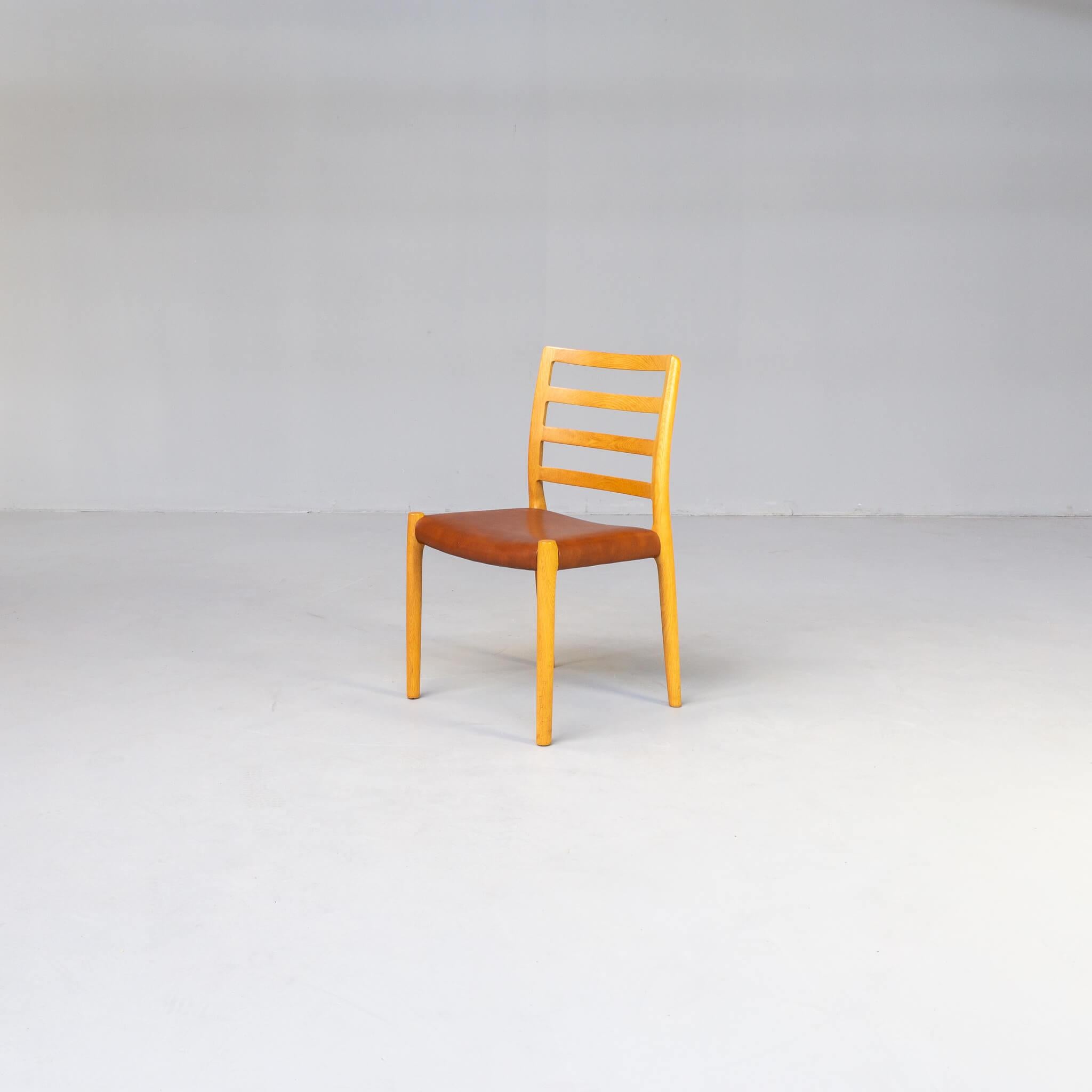 1970s Niels Otto Møller ‘Model 85’ Dining Chair for Jl Møllers Møbelfabrik Set/6 In Good Condition For Sale In Amstelveen, Noord