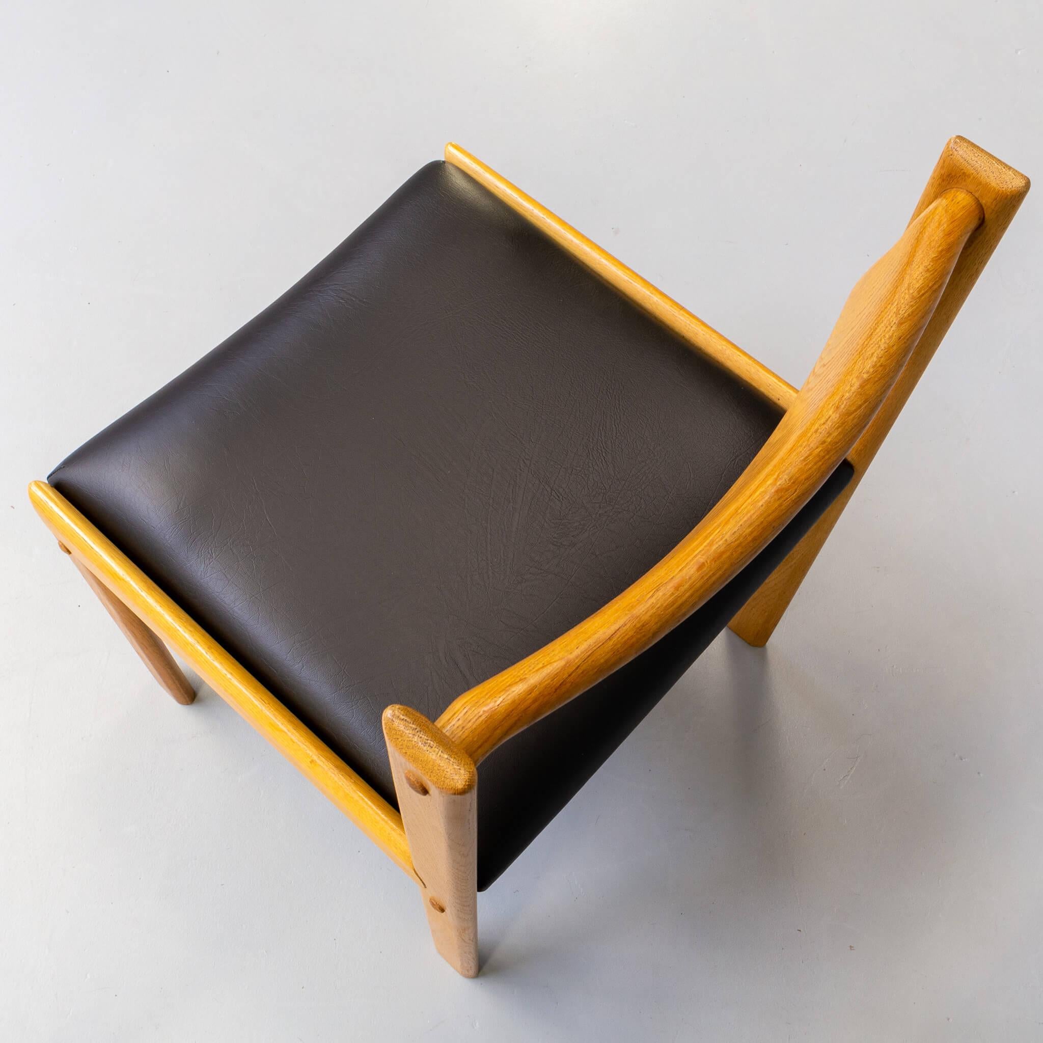70s Oak Dining Chair for Bramin Set/6 1
