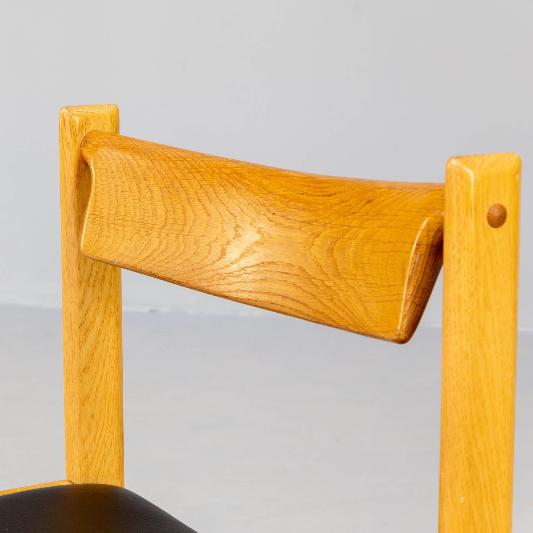 70s Oak Dining Chair for Bramin Set/6 3
