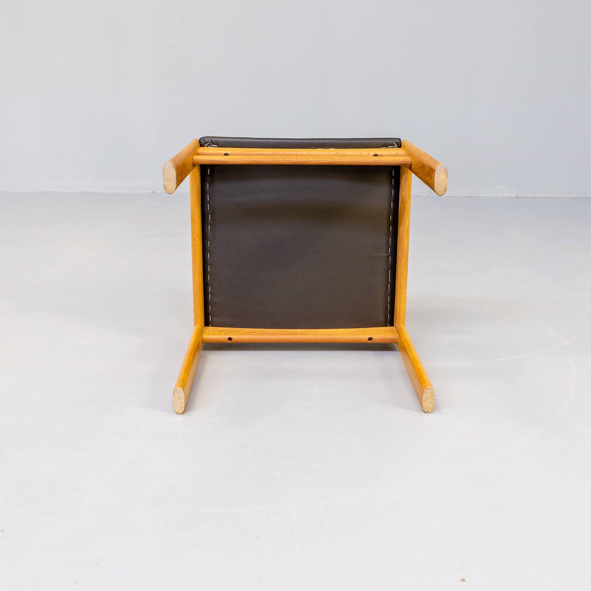 70s Oak Dining Chair for Bramin Set/6 4