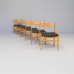 70s Oak Dining Chair for Bramin Set/6