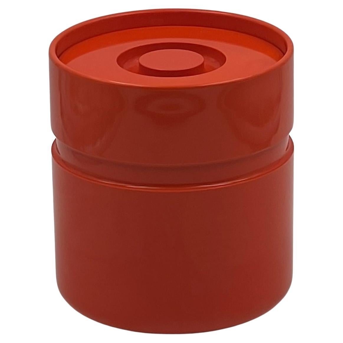 70s Orange Ice Bucket Sergio Asti for Heller - Iconic Italian Design Tableware