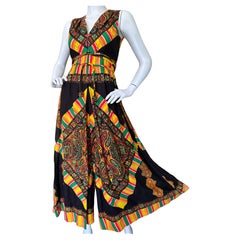 Vintage 70's Palazzo Pant Sequin Dress by Roger Milot for Fred Perlberg Saks Fifth Ave