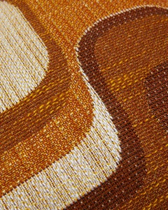 70's Patterned Vintage Scandinavian woven fabric Pillow 60x50 cm