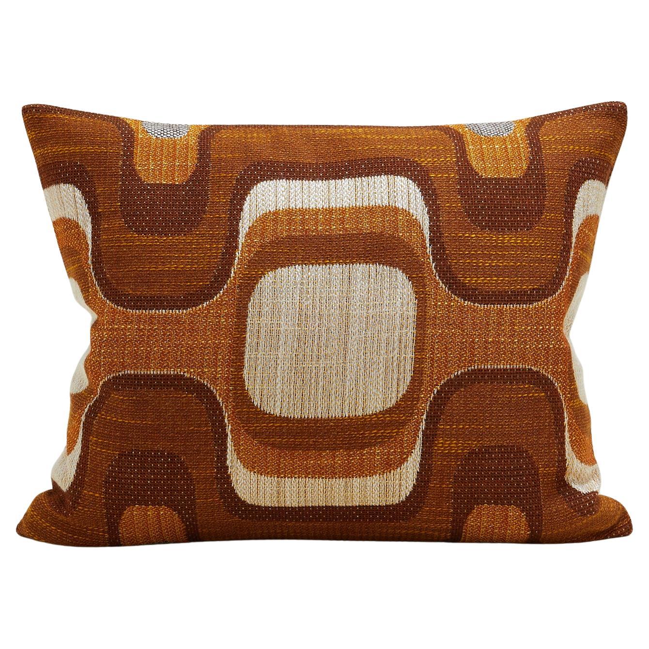 Cuscino in tessuto scandinavo vintage a fantasia anni
70 60x50 cm