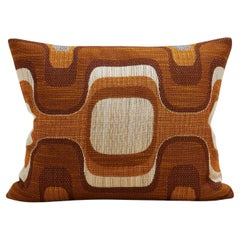 Cuscino in tessuto scandinavo vintage a fantasia anni 
70 60x50 cm