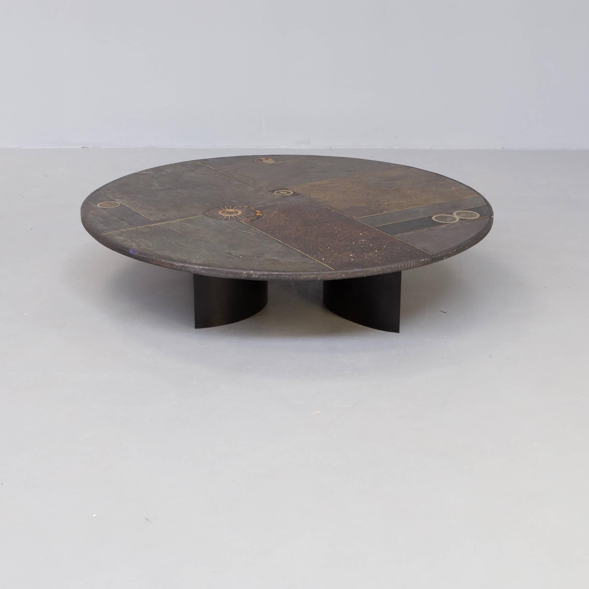Mid-Century Modern 70’s Paul Kingma Artwork Handmade Coffee Table For Sale