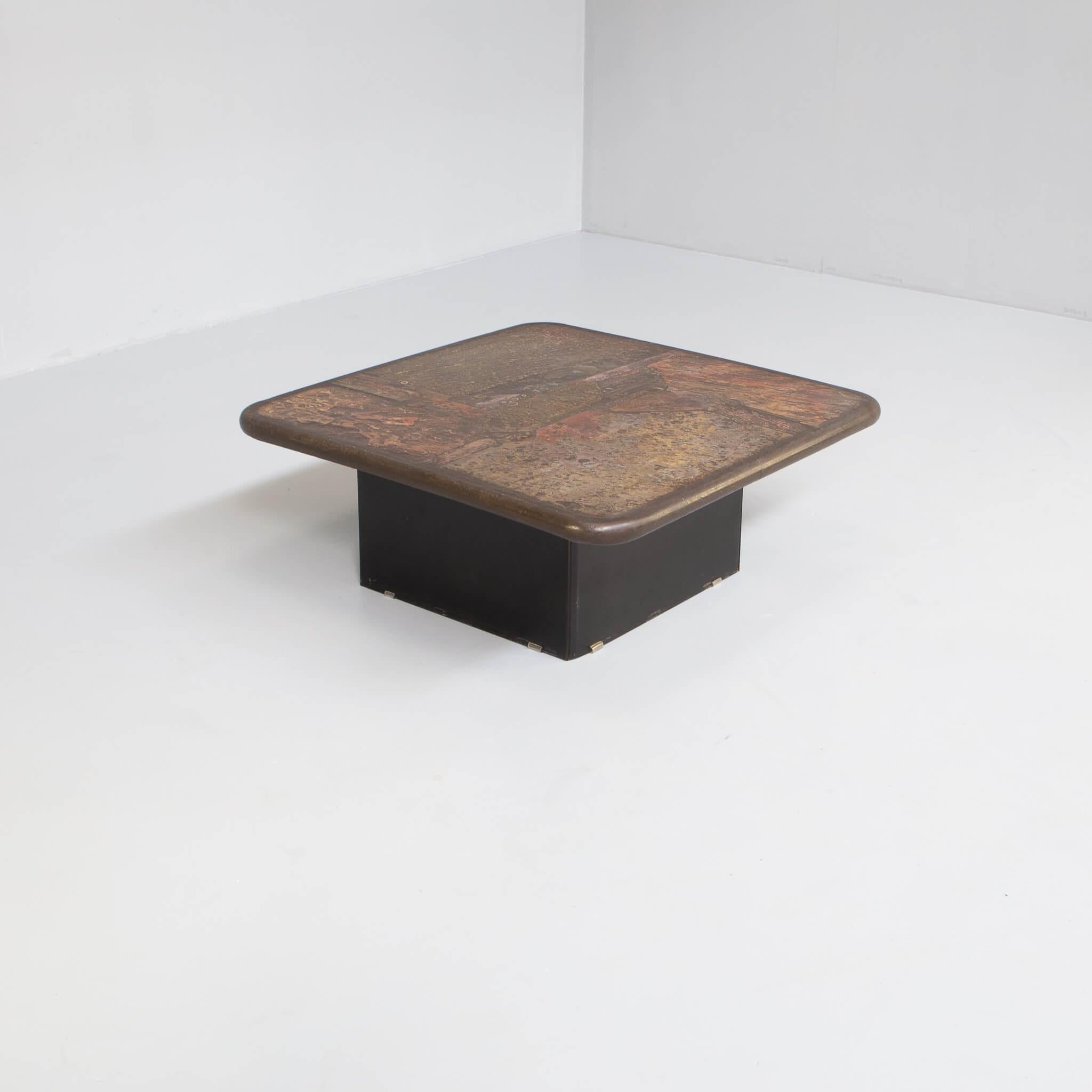 Mid-Century Modern 70’s Paul Kingma Artwork Handmade Coffee Table