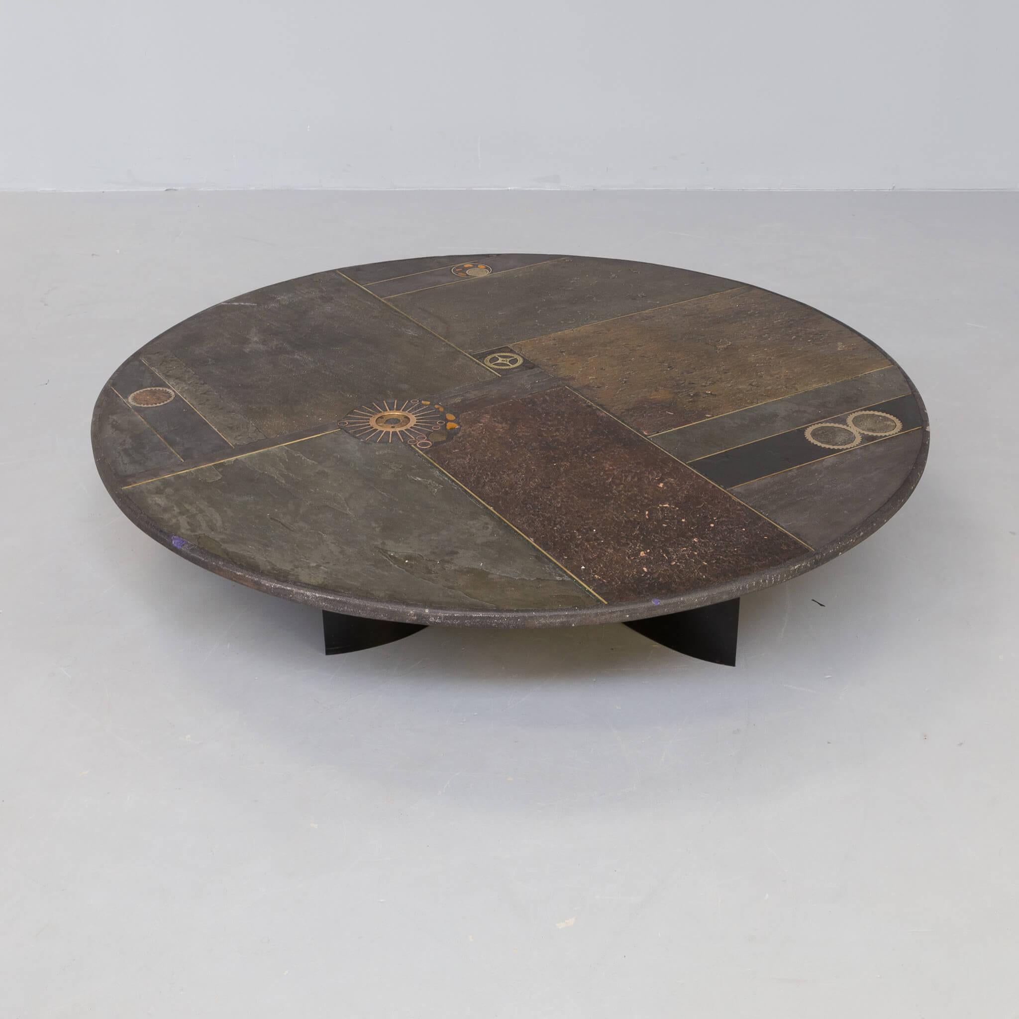 Dutch 70’s Paul Kingma Artwork Handmade Coffee Table For Sale