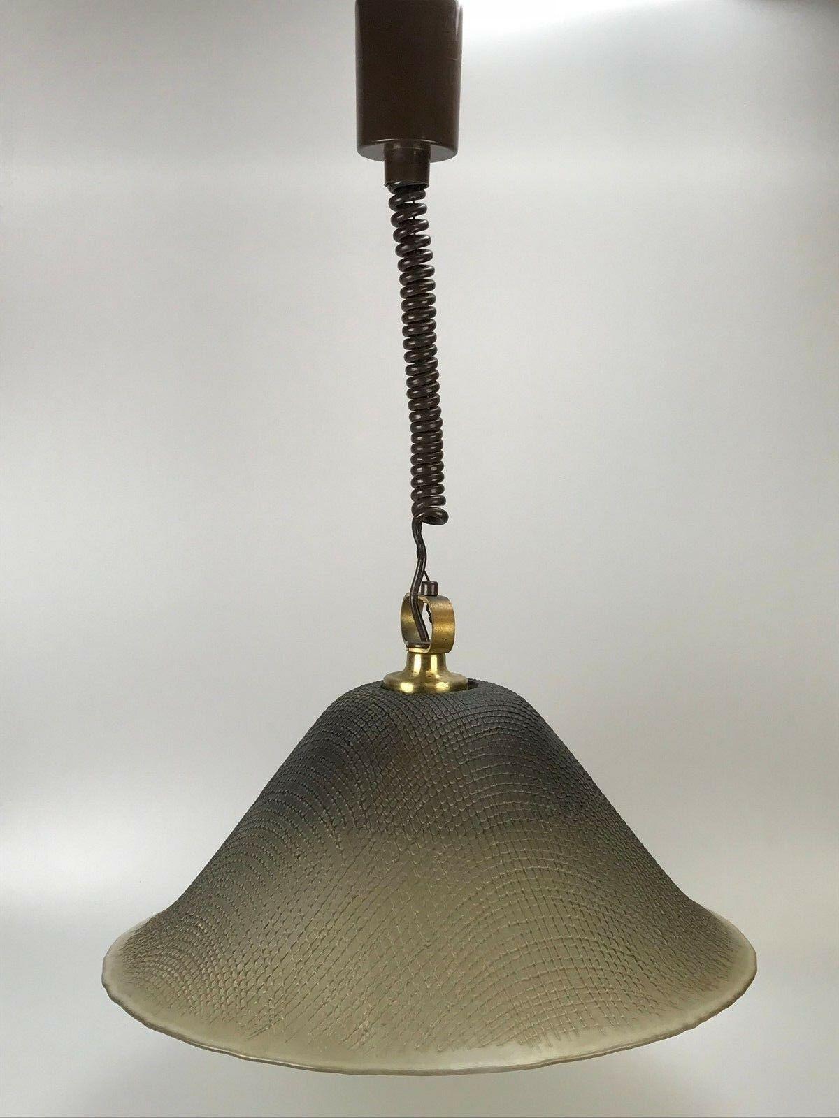 German 70s Peill & Putzler Hanging Lamp Ceiling Lamp Glass Design Lamp