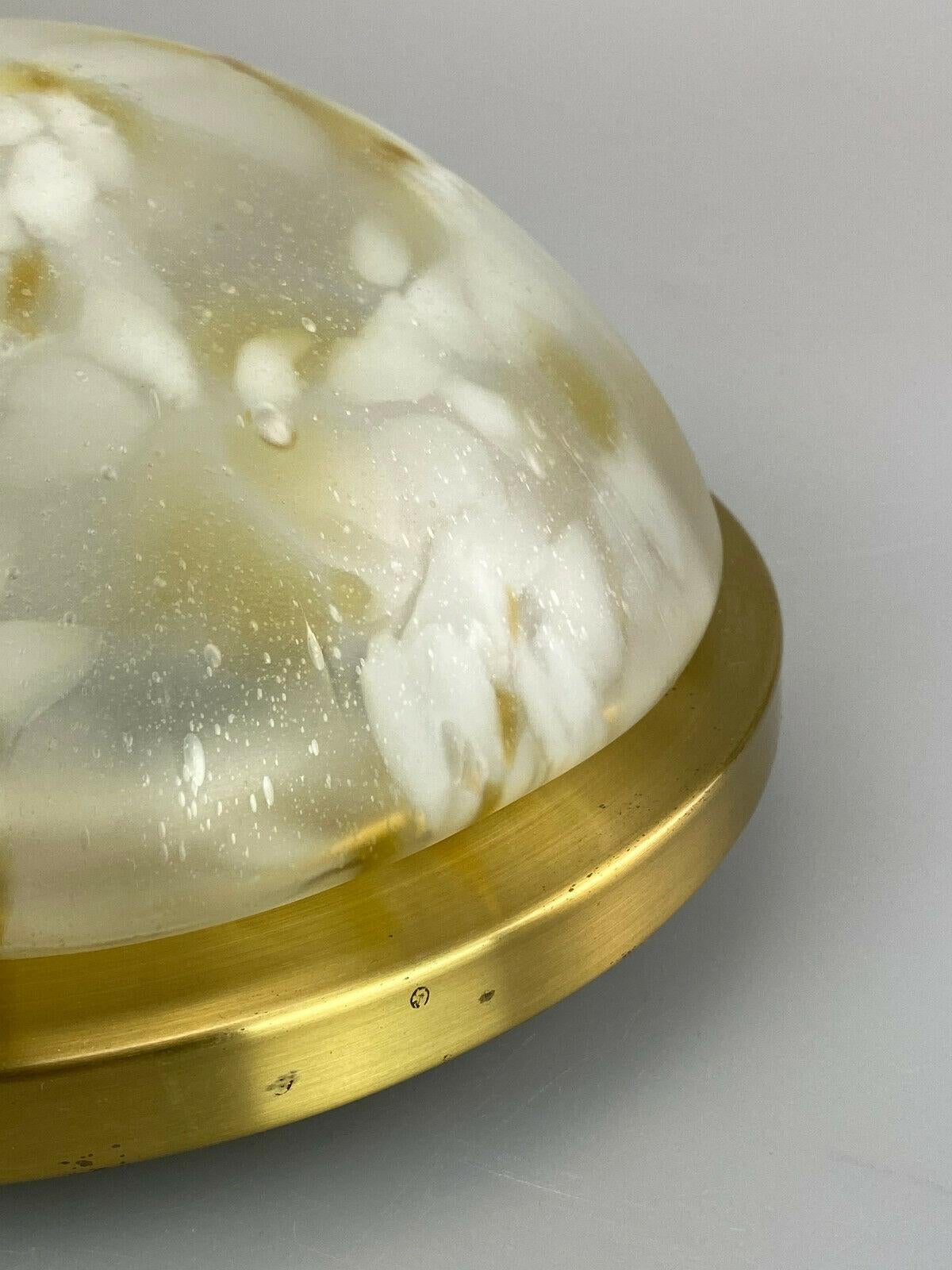 Métal Plafonnier Plafonière en verre à motif d'espace Peill & Putzler, années 70 en vente