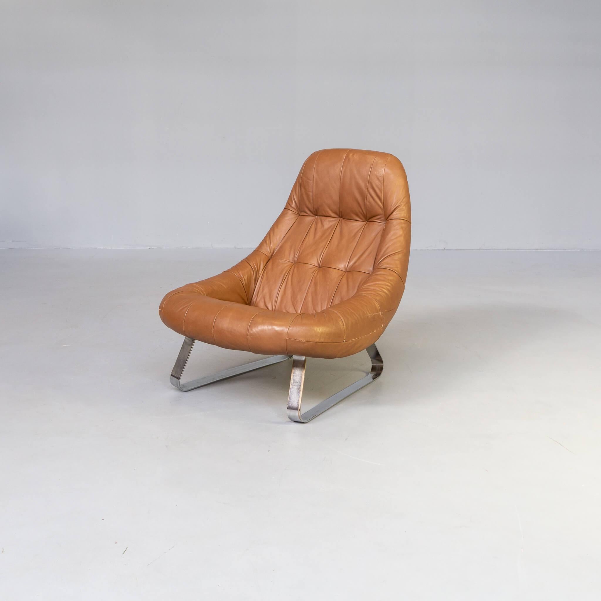 Brazilian 70s Percival Lafer “Earth Chair” Collection Lounge Fauteuil and Hocker For Sale