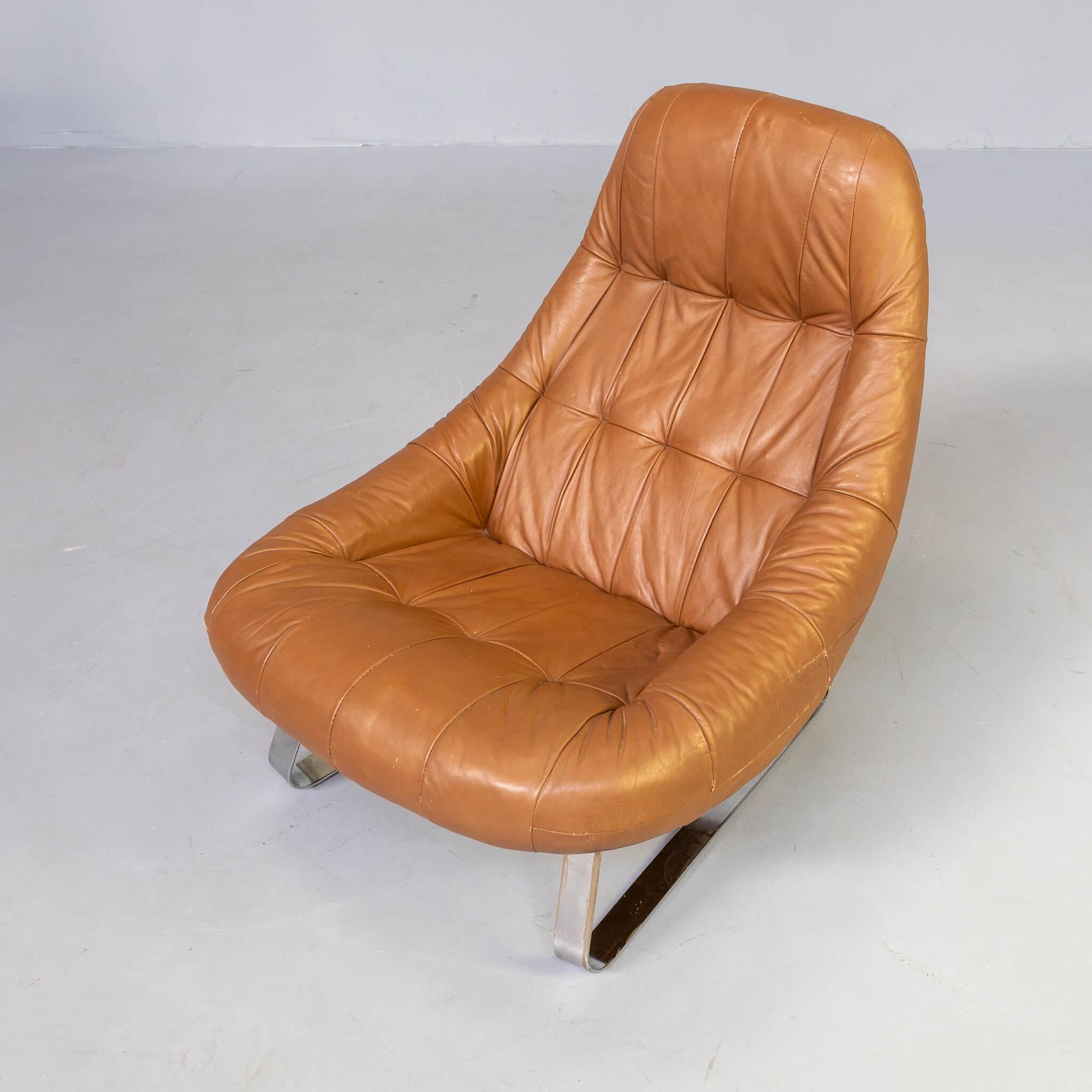 70s Percival Lafer “Earth Chair” Collection Lounge Fauteuil and Hocker In Good Condition For Sale In Amstelveen, Noord
