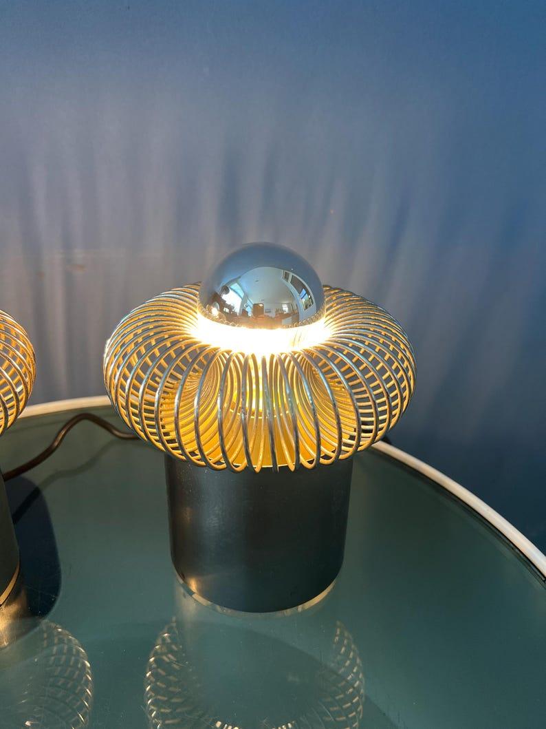 Lampes de table en acier de Philippe Rogier pour Galerie Oxar, années 70 Bon état à ROTTERDAM, ZH