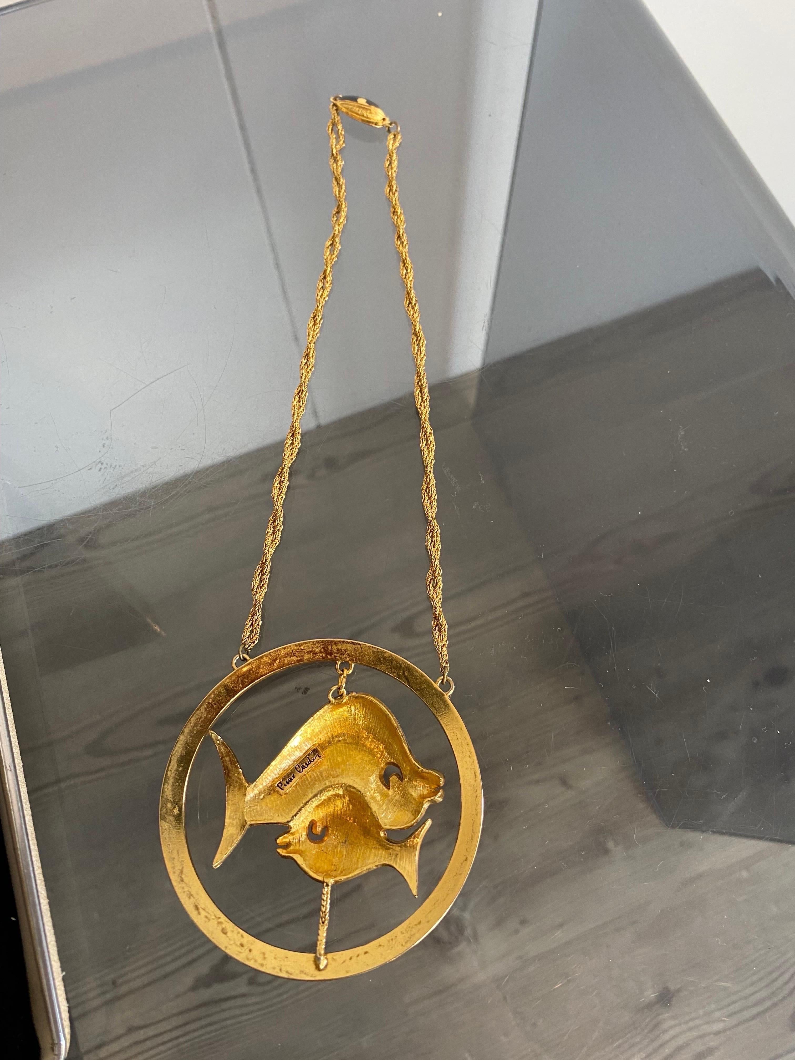 Women's or Men's 70s Pierre Cardin golden choker necklace