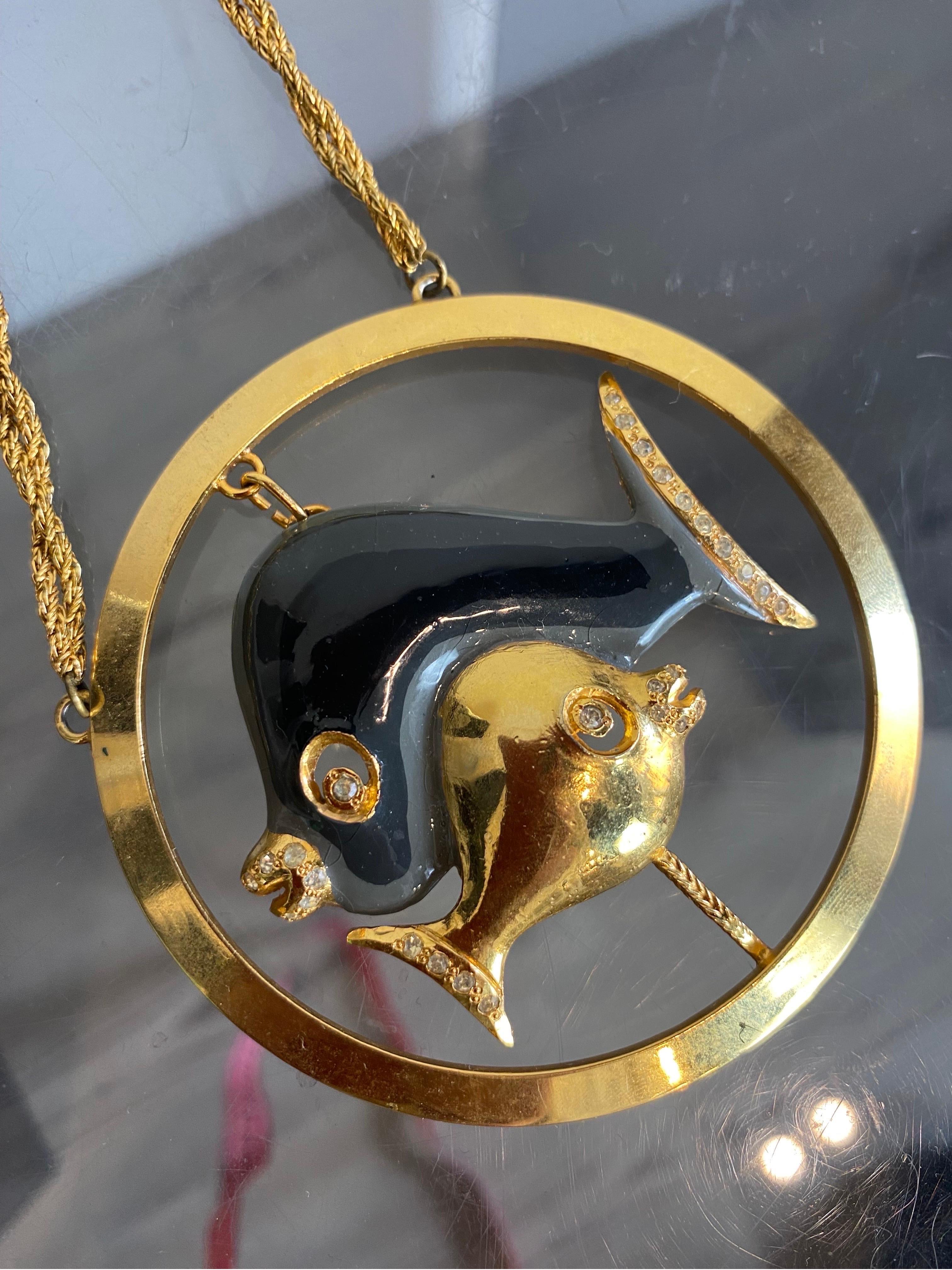 70s Pierre Cardin golden choker necklace 3