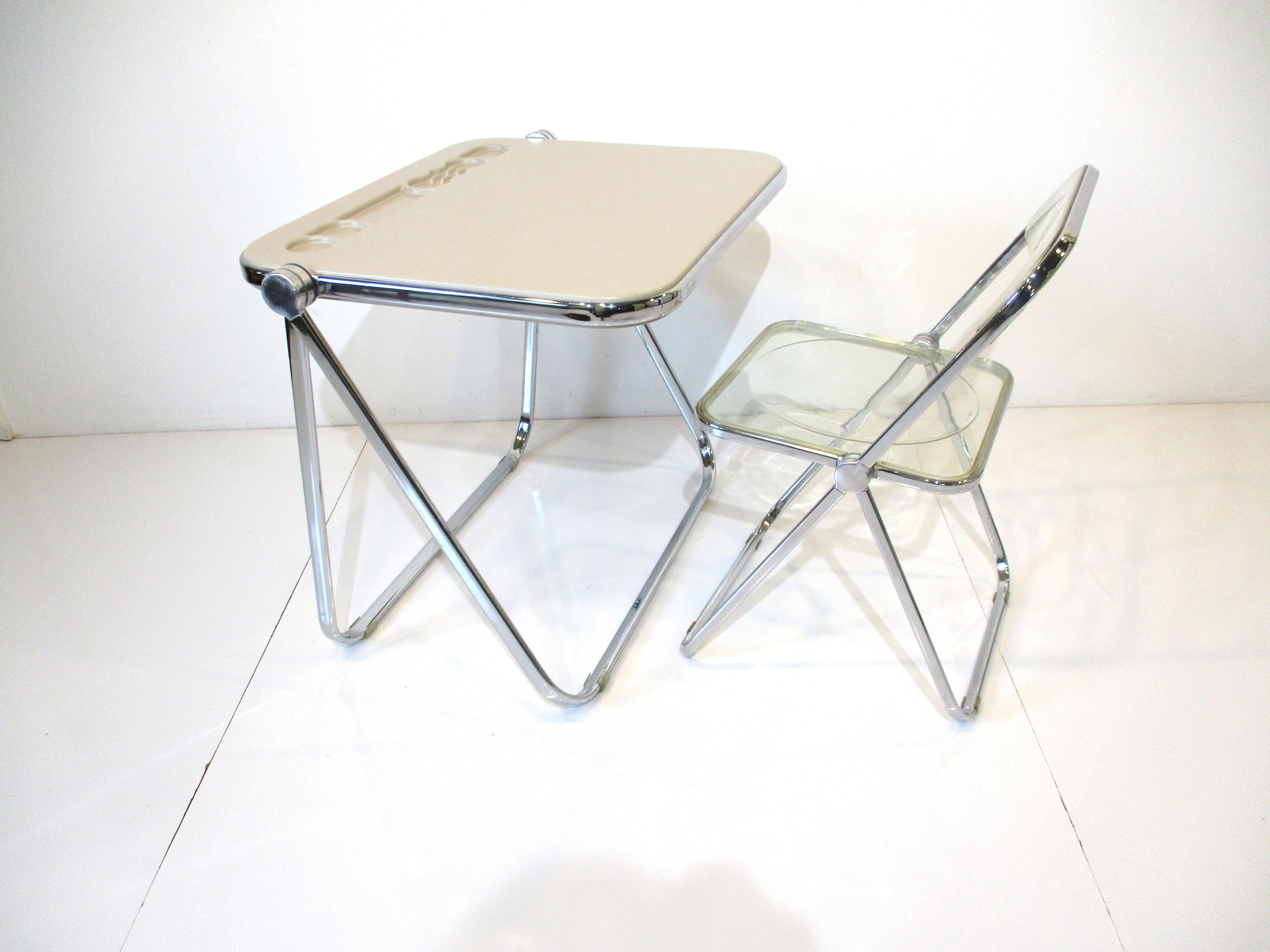 70's Piretti Platone Folding Desk / Chair Set for Castelli Italy 7