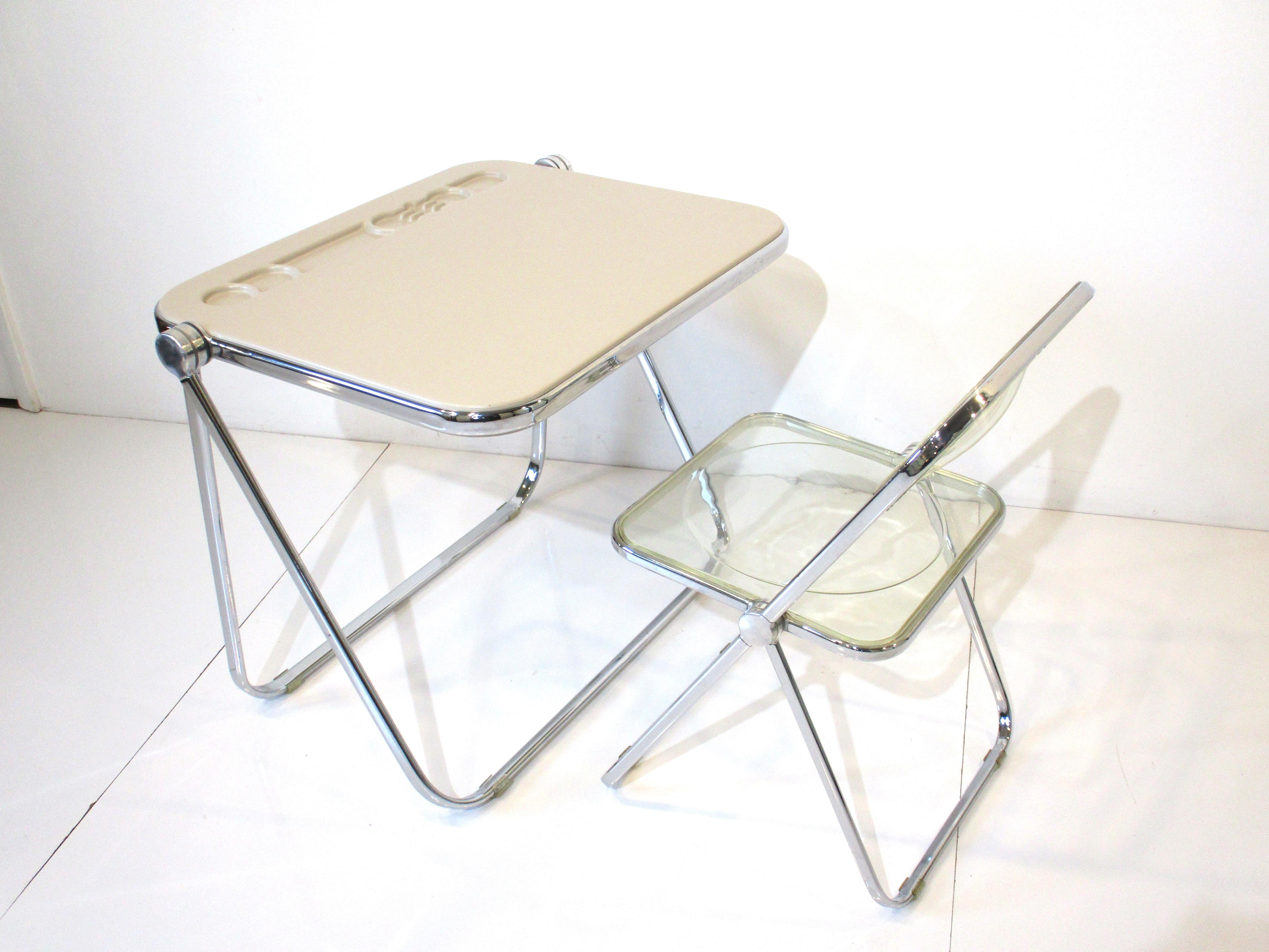 folding desk and chair set