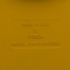 70er Jahre Kunststoff-Wandorganizer mit Spiegel von Makio Hasuike für Gedy, Gelbton