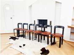 70s Postmodern Upholsted Seat Dining Chairs by Bruno Rey for Dietiker, Set of 6