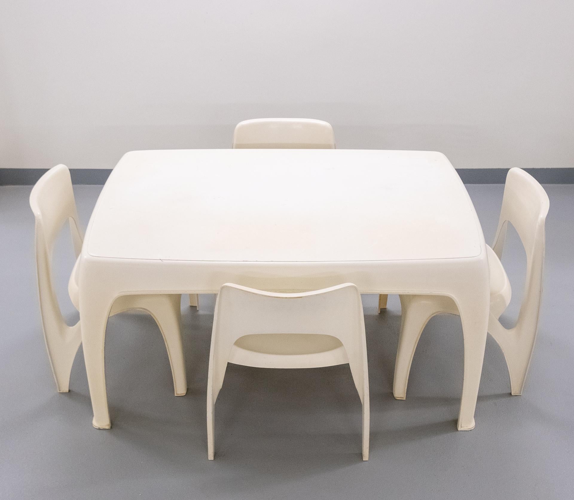 1970s Preben Fabricius Design Dining Table Set for Interplast 5