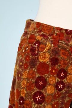 70's print velvet pant Ken Scott Jean's