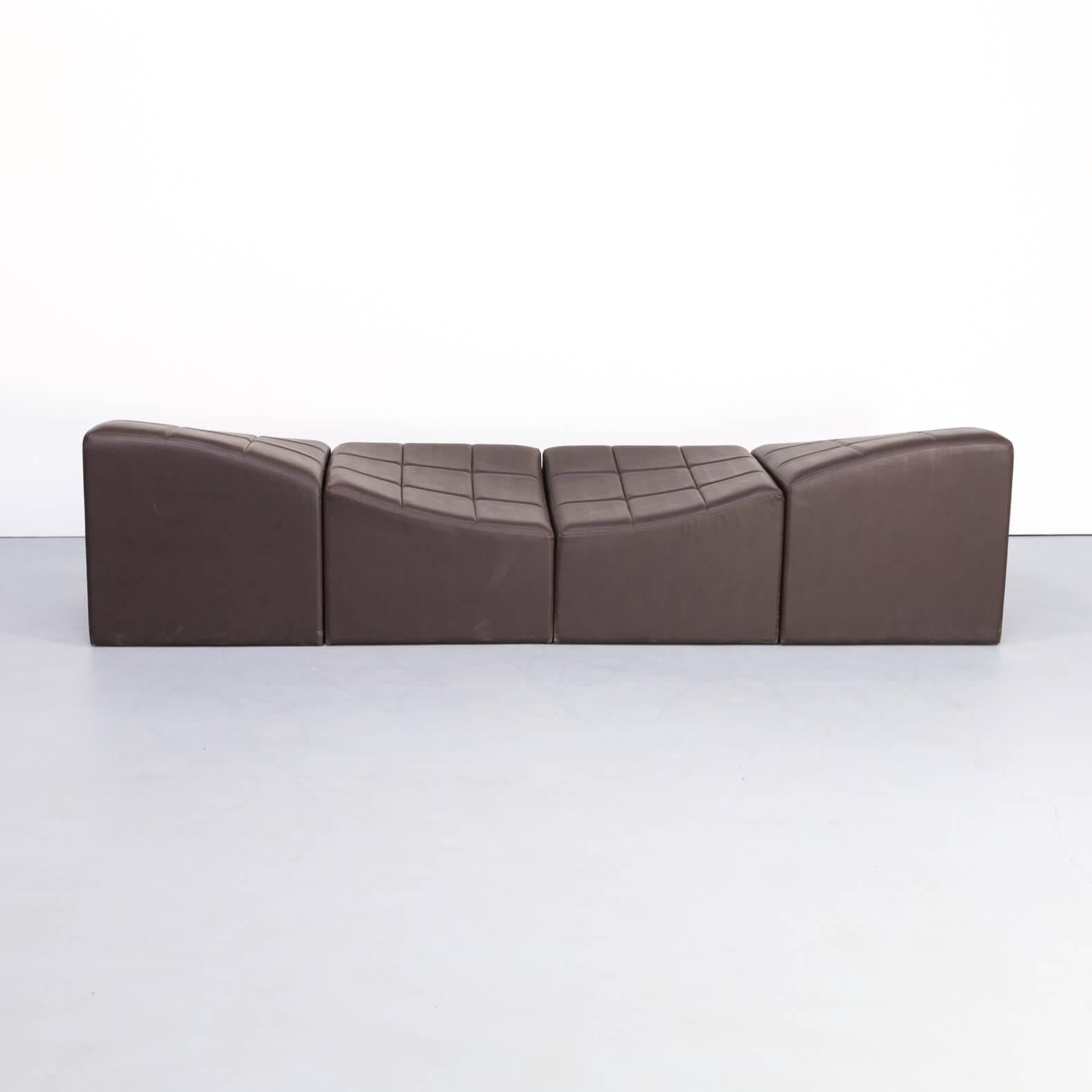 20th Century 1970s Rare Modular Four Parts Sofa Daybed For Sale