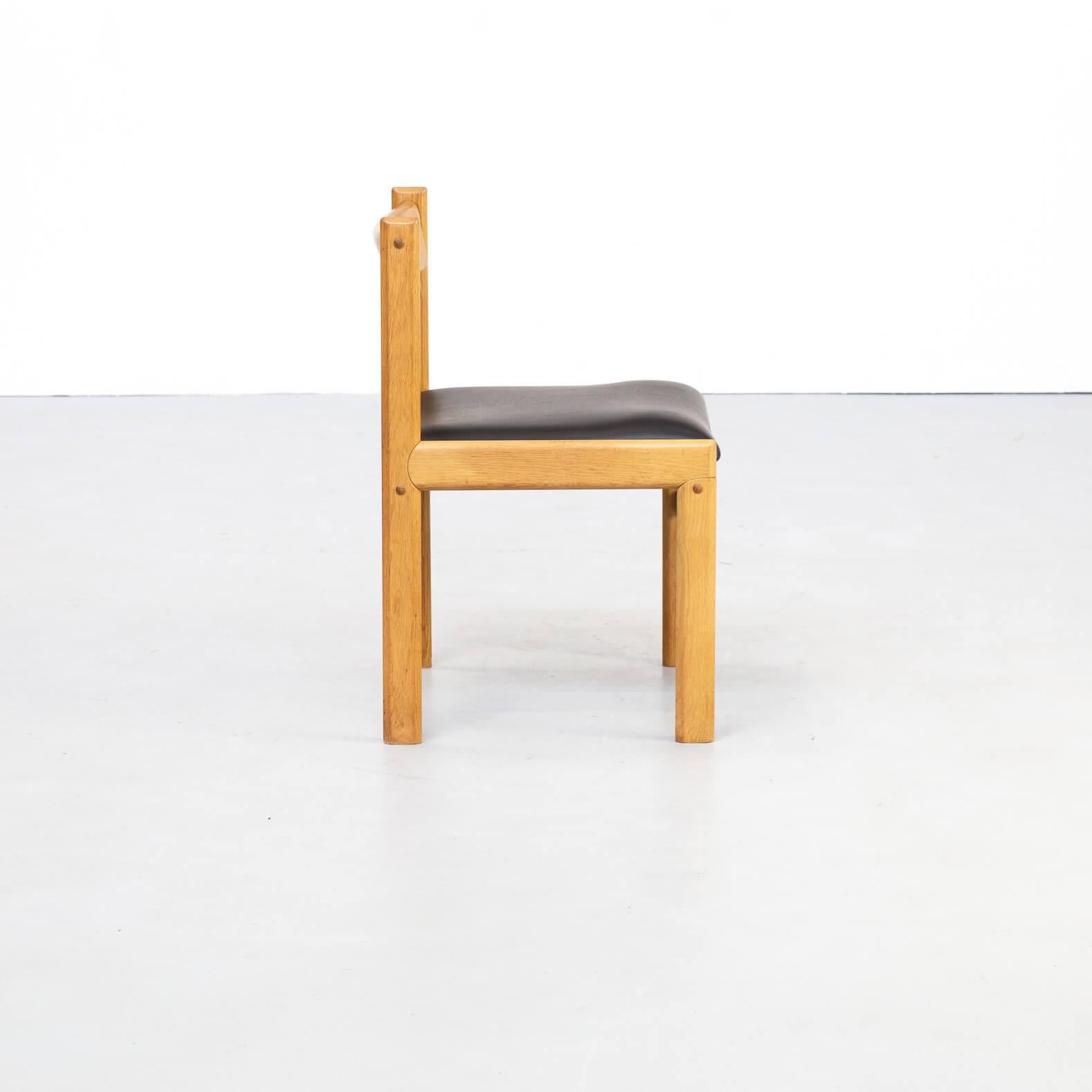 20th Century 1970s Re-Upholstered Oak Skai Dining Chair for Bramin Set of 6 For Sale