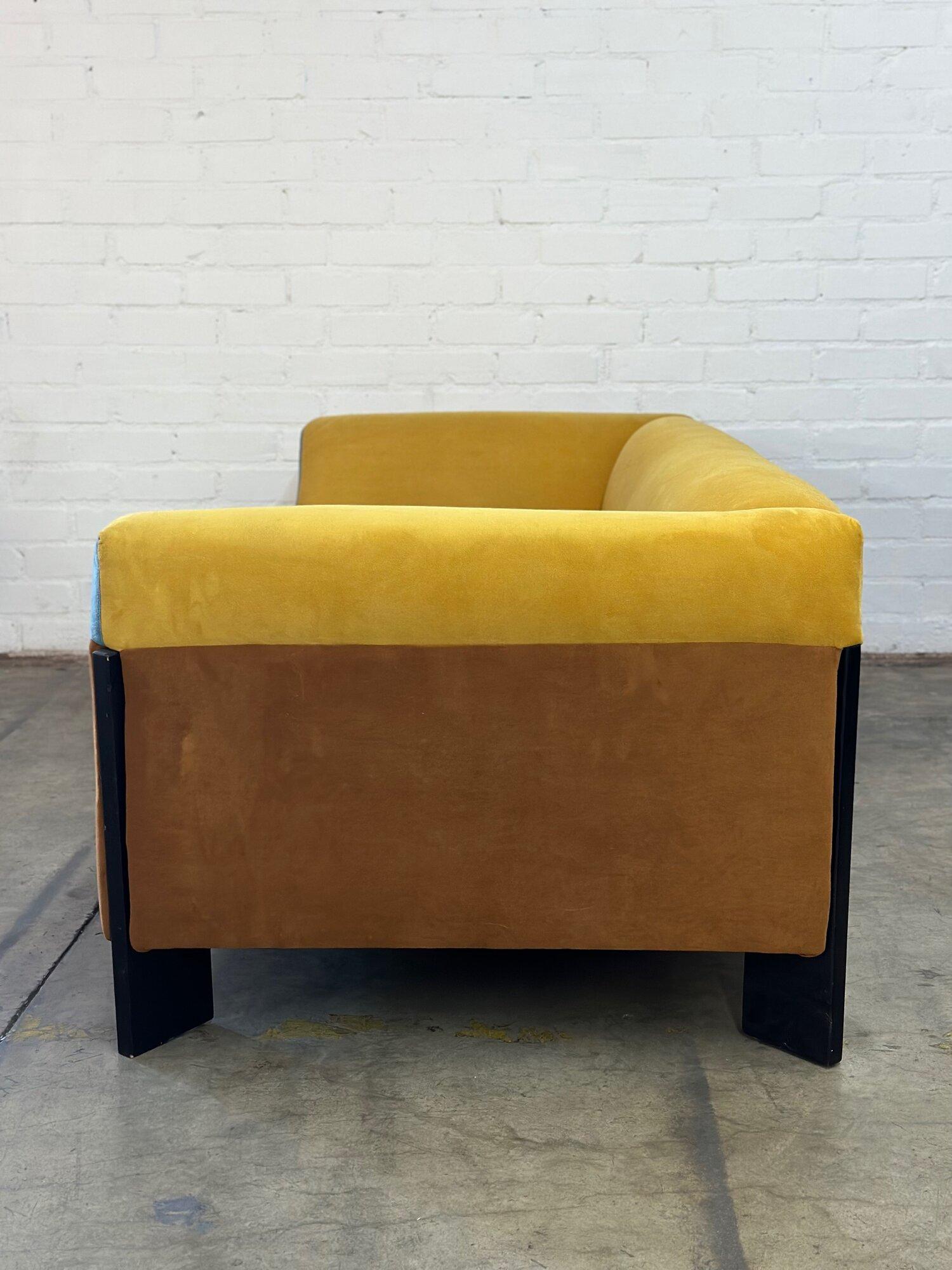 Contemporary 70s Retro Style “Open Arms Sofa” - AS IS
