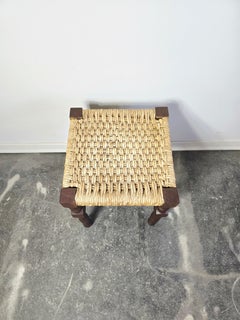 70s Rush Seat Stool