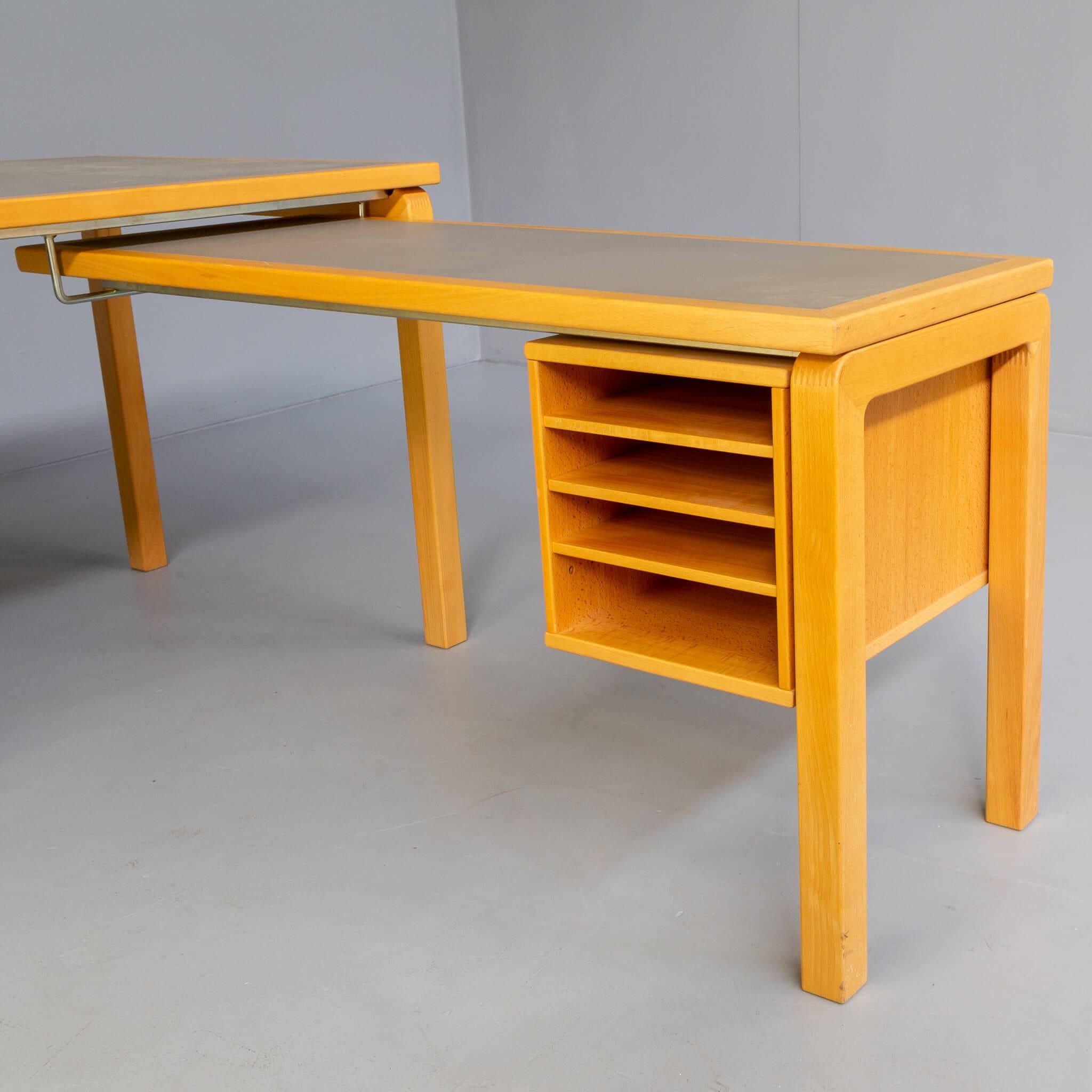 Beech 70s Scandinavian Design Writing Desk