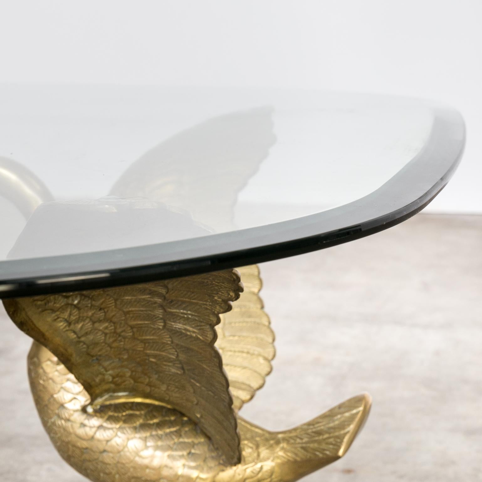 1970s Sculptural ‘goose’ Coffee Table with Glass Table Top For Sale 2