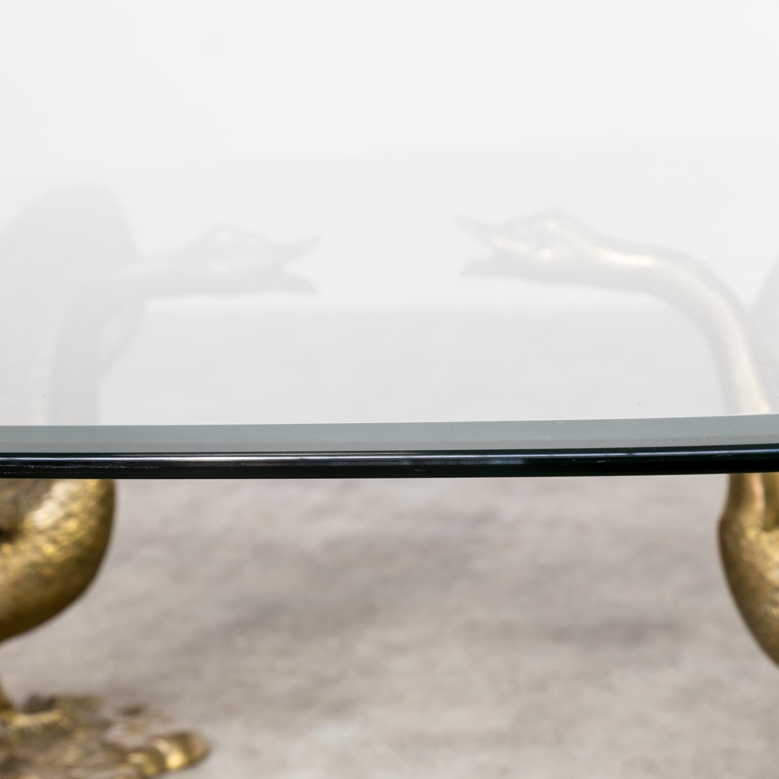 1970s Sculptural ‘goose’ Coffee Table with Glass Table Top For Sale 3