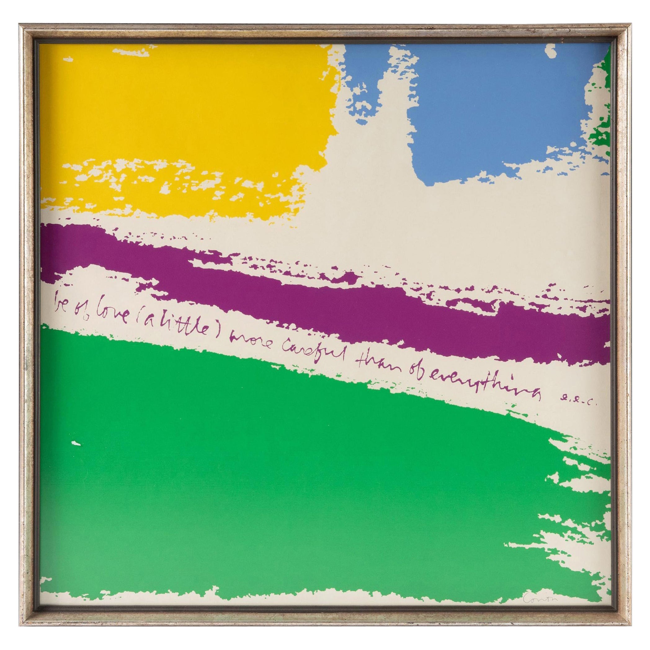 Sérigraphie des années 70 de Sister Corita Kent