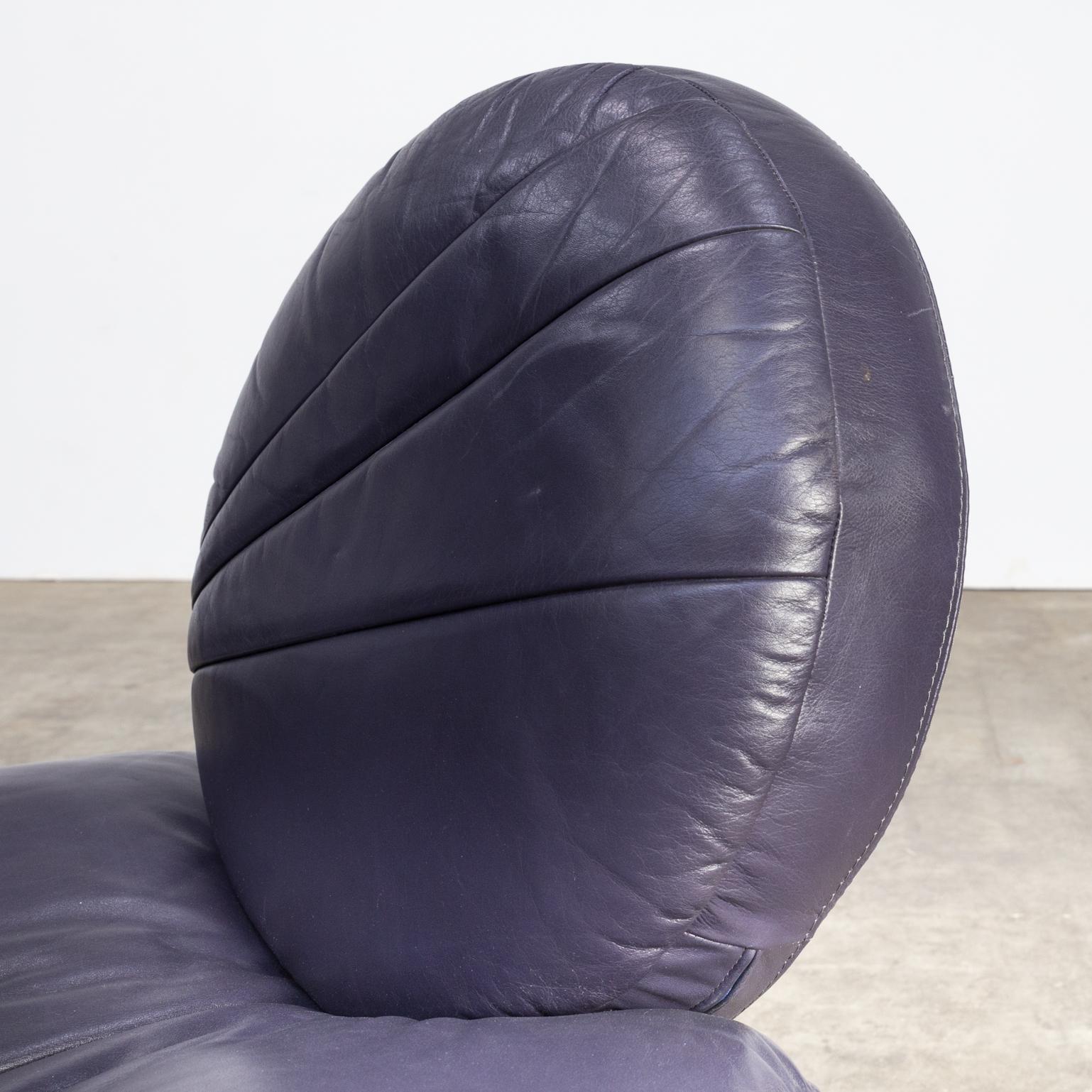 1970s Set of Two Leather ‘calipso c35’ Design Fauteuils For Sale 4