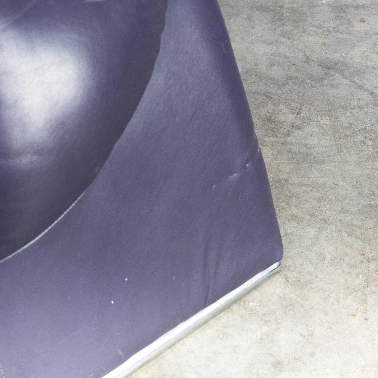 1970s Set of Two Leather ‘calipso c35’ Design Fauteuils For Sale 3