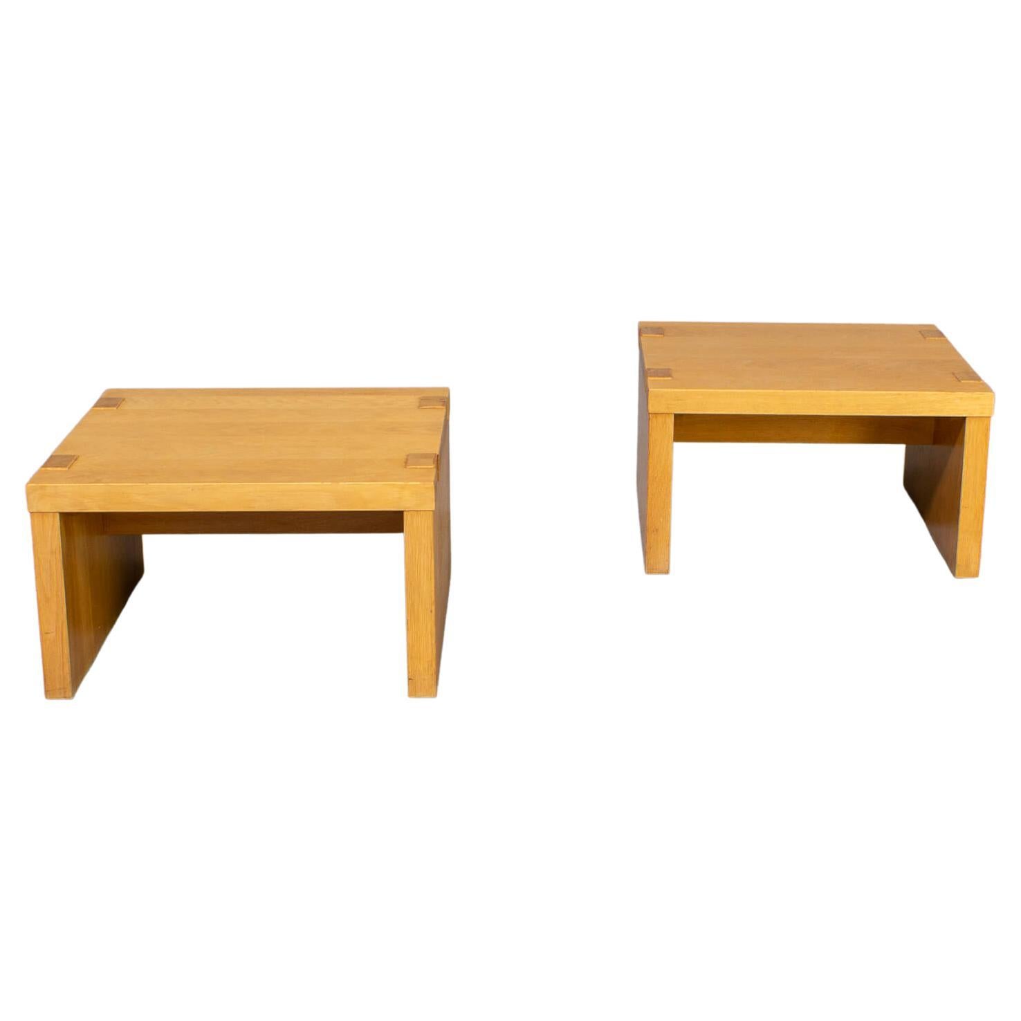 Dalia Coffee Table Set of Two in Copper with Black Mirror For Sale at