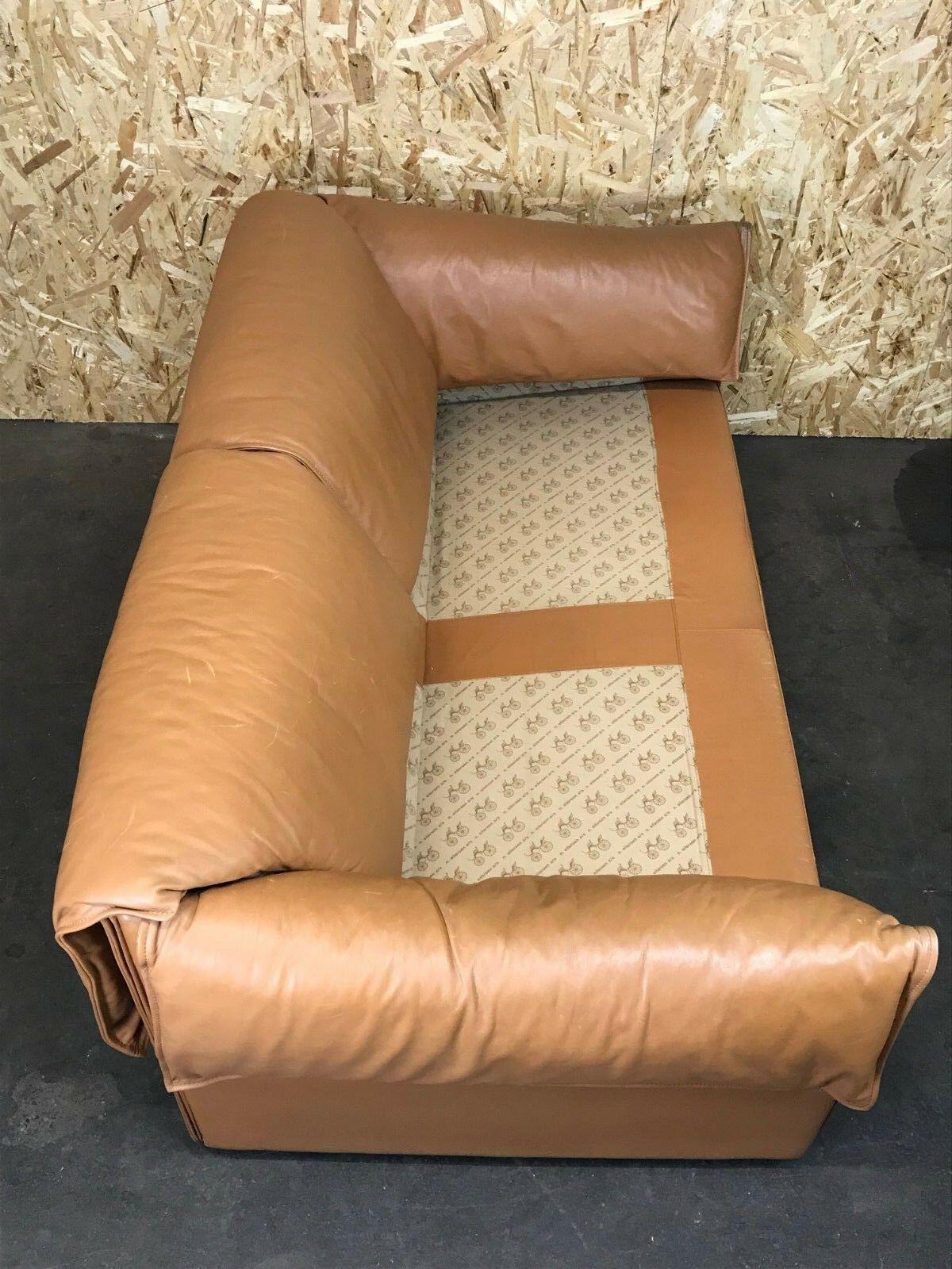 70s Sofa 2 Seater Leather Sofa Niels Bendtsen Lotus for N. Eilersen Danish Desig For Sale 4