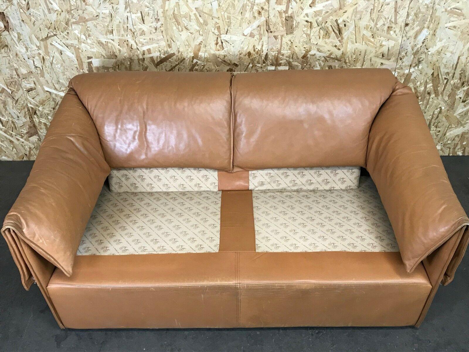 70s Sofa 2 Seater Leather Sofa Niels Bendtsen Lotus for N. Eilersen Danish Desig For Sale 1