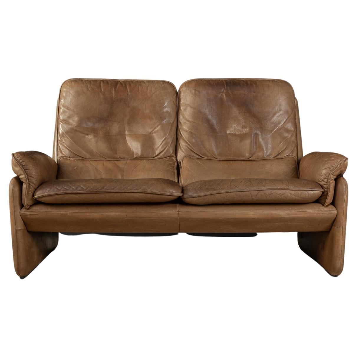 70er Jahre Sofa von De Sede, Modell DS-61 Buffalo-Leder im Angebot