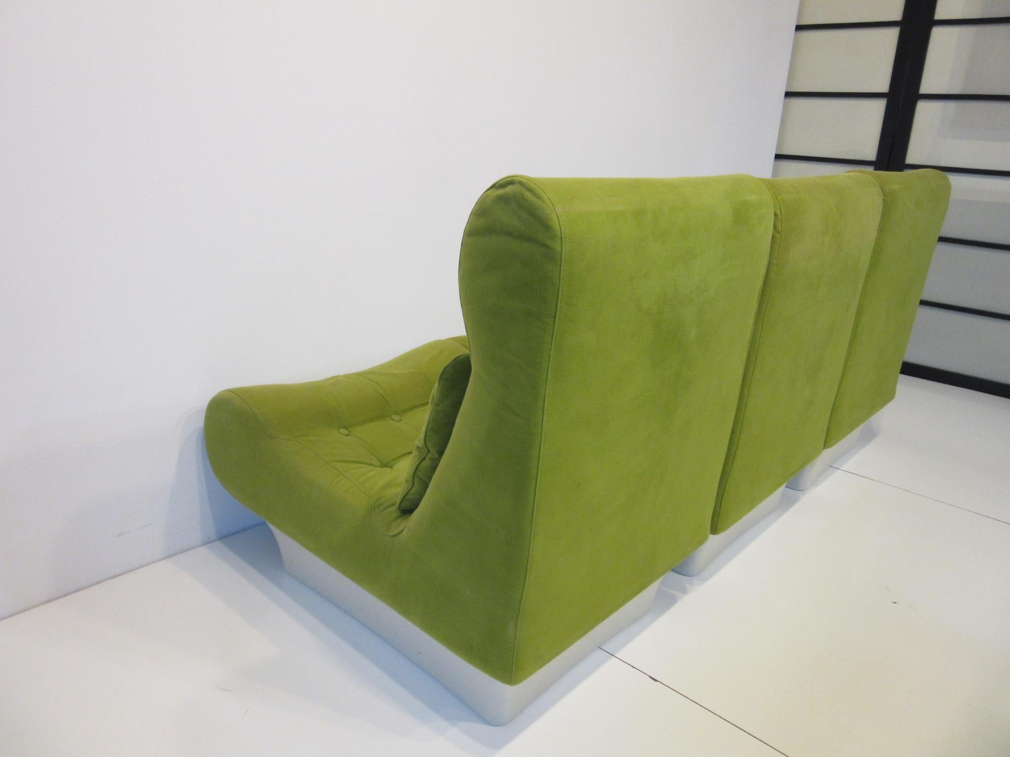 1970s Space Age 3-Piece Sofa or Loveseat in the Style of Luigi Colani 5