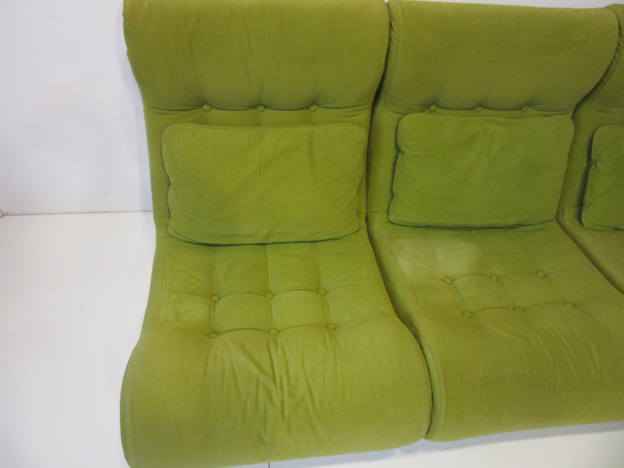 1970s Space Age 3-Piece Sofa or Loveseat in the Style of Luigi Colani 2