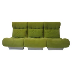 sofa ou canapé 3 pièces des années 1970 dans le style de Luigi Colani